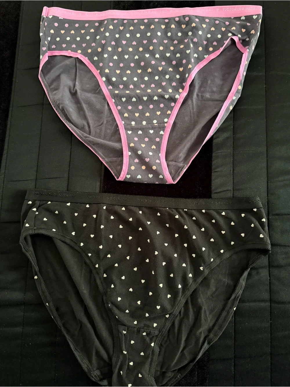 Victoria's Secret Gray & Pink and Black  & White high-leg Briefs